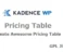 Kadence Pricing Table GPL