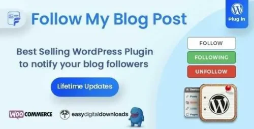 Follow My Blog Post GPL v2.3.5 – WordPress / WooCommerce Plugin