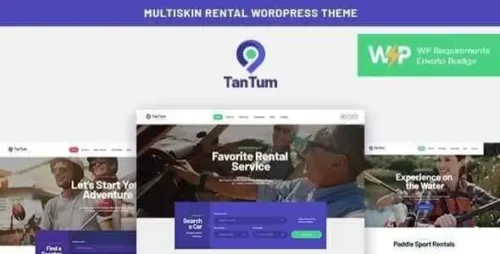 TanTum Theme GPL – Car, Boat & Bike Rental Services WordPress Theme