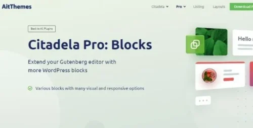 Citadela Blocks Pro GPL v2.5.12 – Block-based premium WordPress plugins for Gutenberg