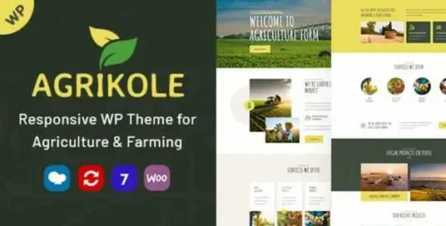 Agrikole Theme GPL v1.2.2 – Responsive WordPress Theme for Agriculture & Farming