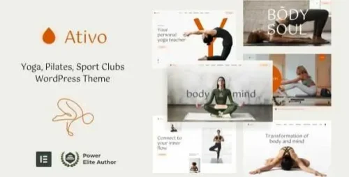 Ativo Pilates Yoga WordPress Theme GPL v7.6