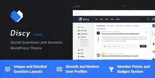 Discy Theme GPL v5.7.2  – Social Questions and Answers WordPress Theme