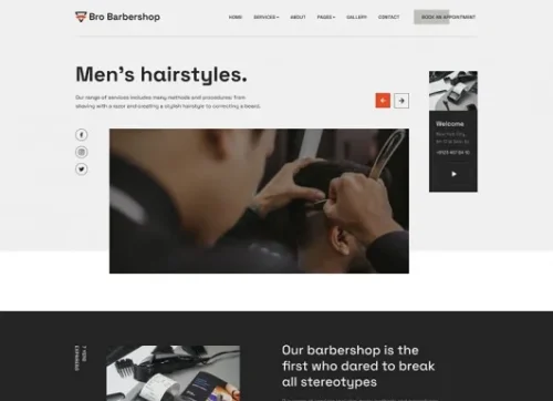 Bro Barbershop – Modern Hair Salon WordPress Theme