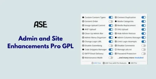 Admin and Site Enhancements Pro GPL 7.1.5 | ASE Pro