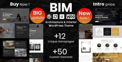 BIM Theme GPL v1.3.7 – Architecture & Interior Design Elementor WordPress Theme