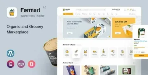 Farmart Theme GPL v1.2.1 – Organic & Grocery Marketplace WordPress Theme