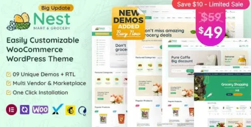 Nest Theme GPL v1.7.7 – Grocery Store WooCommerce WordPress Theme