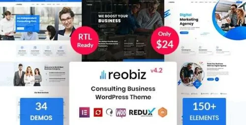 Reobiz Theme GPL v5.0.9 – Consulting Business WordPress Websites | Testing Purpose