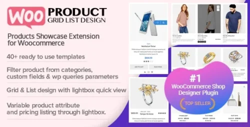 WOO Product Grid/List Design v1.0.8 – Responsive Products Showcase Extension for Woocommerce