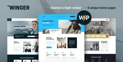 Winger Theme GPL v1.0.13 – Aviation & Flight School WordPress Websites