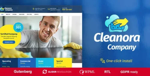 Cleanora Theme GPL v1.1.6 – Cleaning Services WordPress Theme
