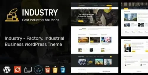 Industry Theme GPL v3.2 – WordPress Theme for Factory and Industrial Business