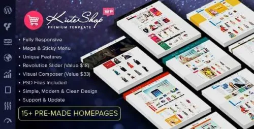 KuteShop Theme GPL v4.2.3 – Fashion, Electronics & Marketplace Elementor WooCommerce Websites