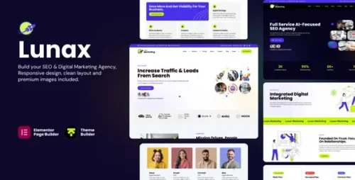 Lunax Theme GPL v3.0 – Digital Marketing Agency & SEO WordPress Theme