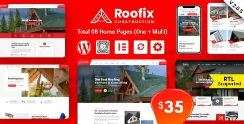 Roofix Theme GPL v2.1.6 – Roofing Services WordPress Theme
