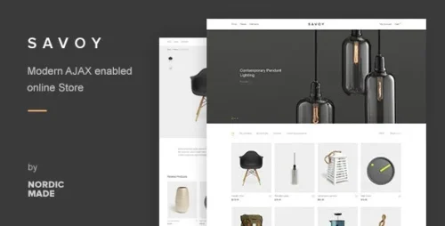 Savoy Theme GPL v2.9.8 – Minimalist AJAX WooCommerce Websites