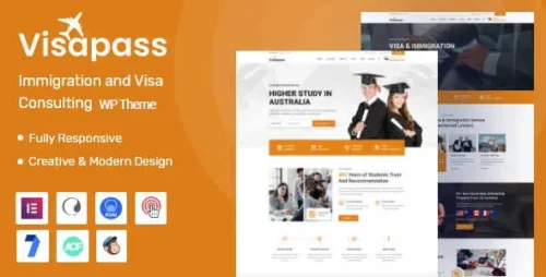 Visapass Theme GPL v1.0.7 – Immigration Consulting WordPress Theme