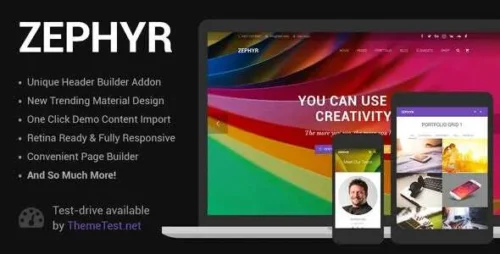 Zephyr Theme GPL v8.30 – Material Design Theme Latest Version