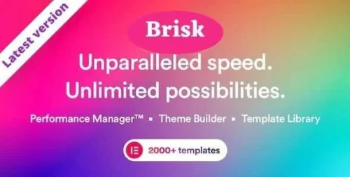 Brisk Theme GPL v5.1.0– Multi-Purpose Elementor WordPress Websites