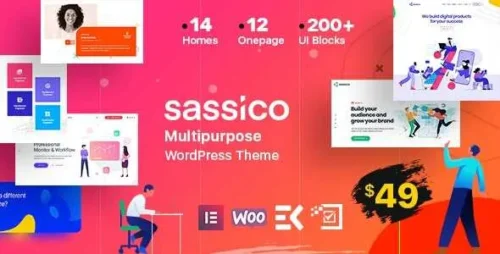 Sassico Theme GPL v3.6.0 – Multipurpose Saas Startup Agency WordPress Websites