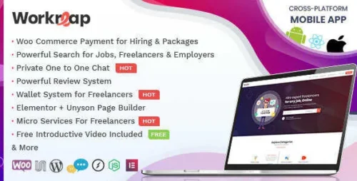 Workreap Theme GPL v3.1.5 – Freelance Marketplace and Directory WP Websites