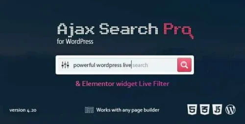 Ajax Search Pro GPL v4.26.16 – Live WordPress Search & Filter Plugin