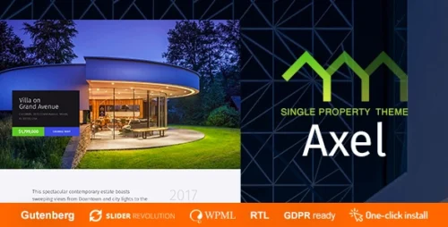 Axel Theme GPL v1.1.7 – Single Property Real Estate Theme