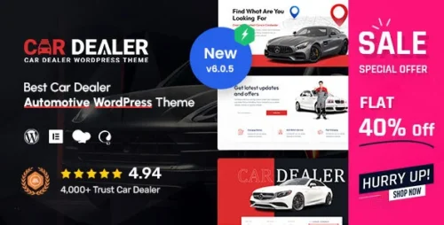 Car Dealer Theme GPL v6.0.5 – Automotive Responsive WordPress Websites