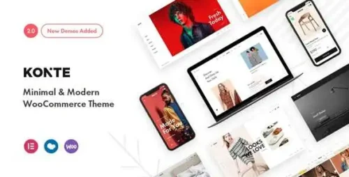 Konte Theme GPL v2.3.14 – Minimal & Modern WooCommerce WP Websites