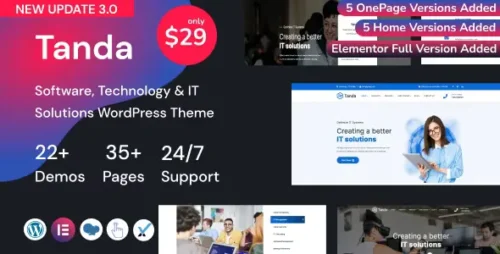 Tanda Theme GPL v1.3.8 – Technology & IT Solutions WordPress Theme