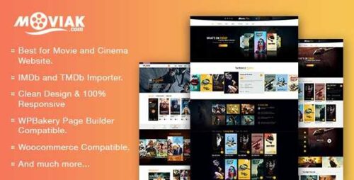 AmyMovie Theme GPL v4.3.1 – Movie and Cinema WordPress Websites