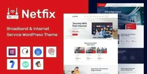 Netfix Theme GPL v1.2.3 – Broadband & Internet Services WordPress Theme