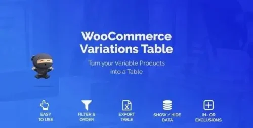 WooCommerce Variations Table GPL v1.3.13