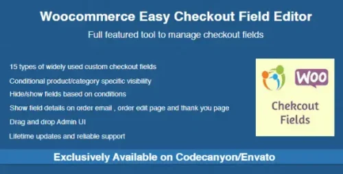 Woocommerce Easy Checkout Field Editor GPL v3.8.0